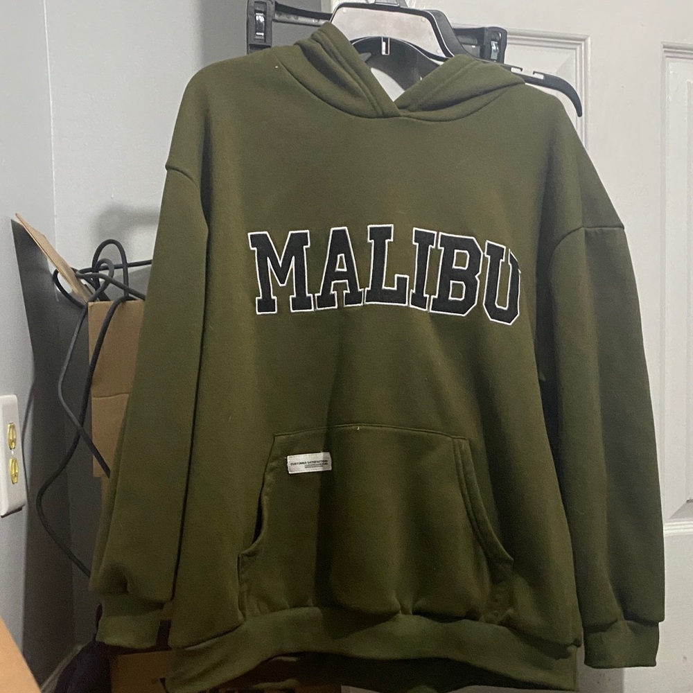 SHEIN Olive Green Malibu Hoodie